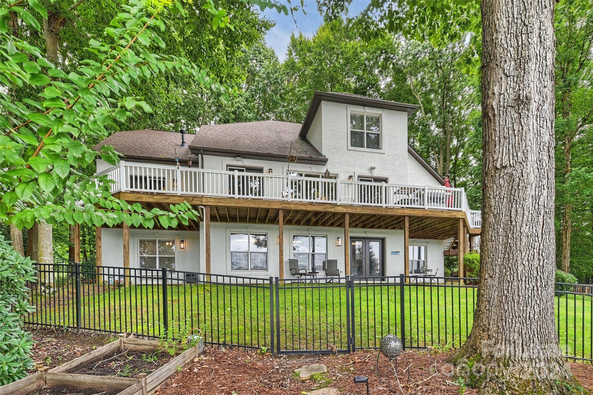 a house view with a garden space