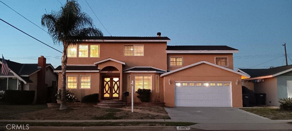 a front view of a house