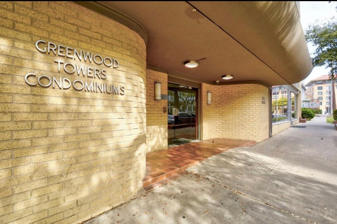 a view of entrance gate of building