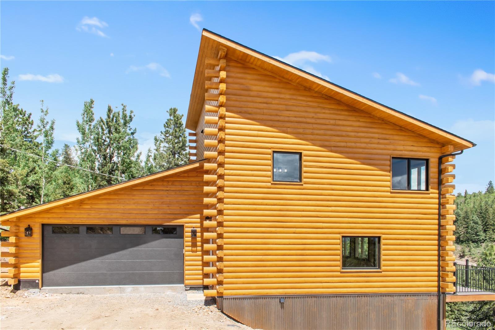 a view of a house with a garage