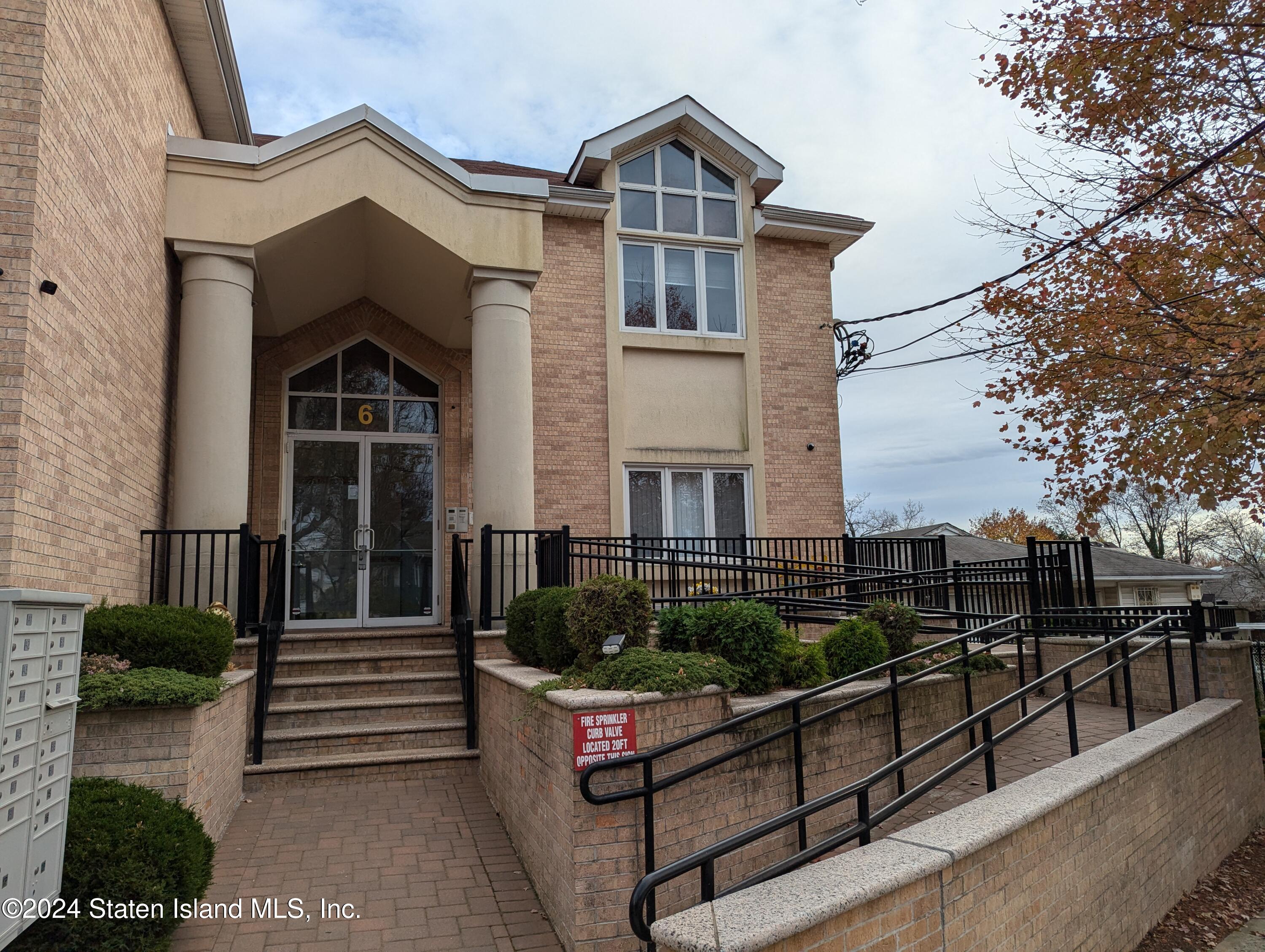 a front view of a house with entryway