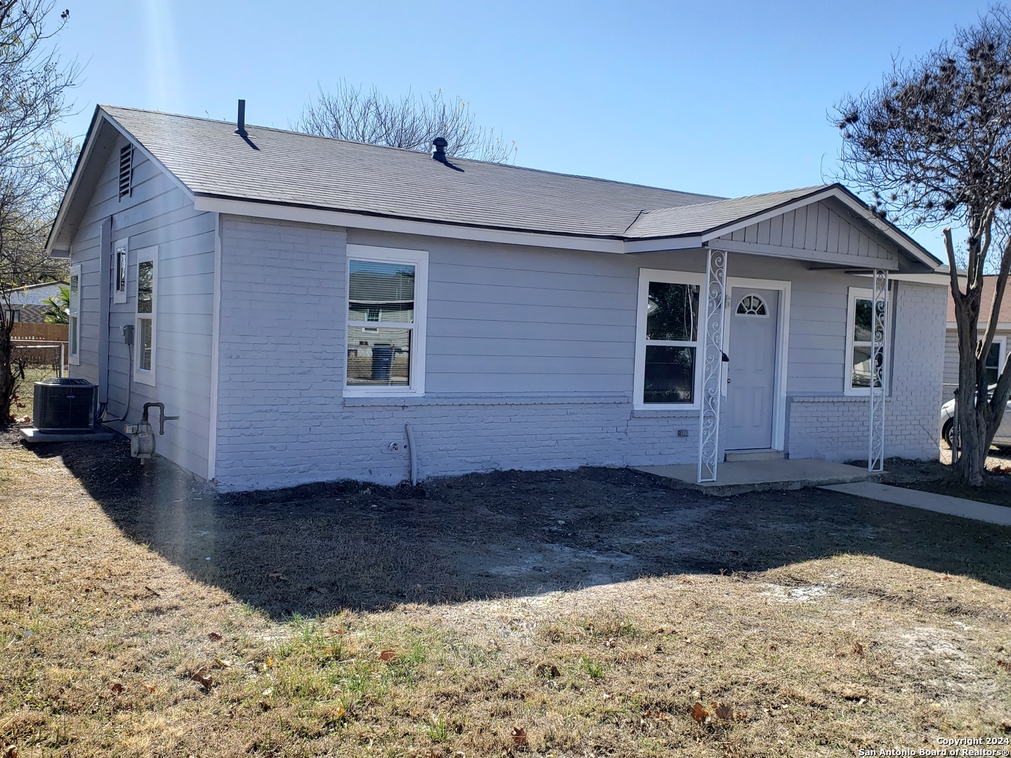 a front view of a house