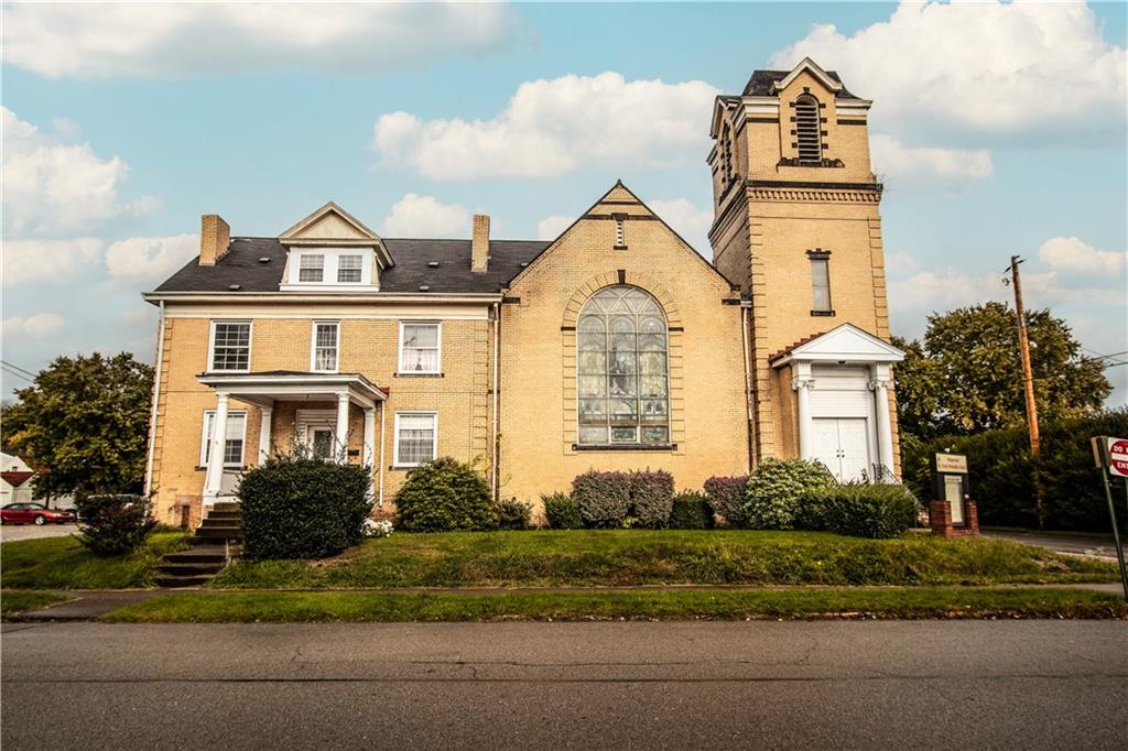 a front view of a house