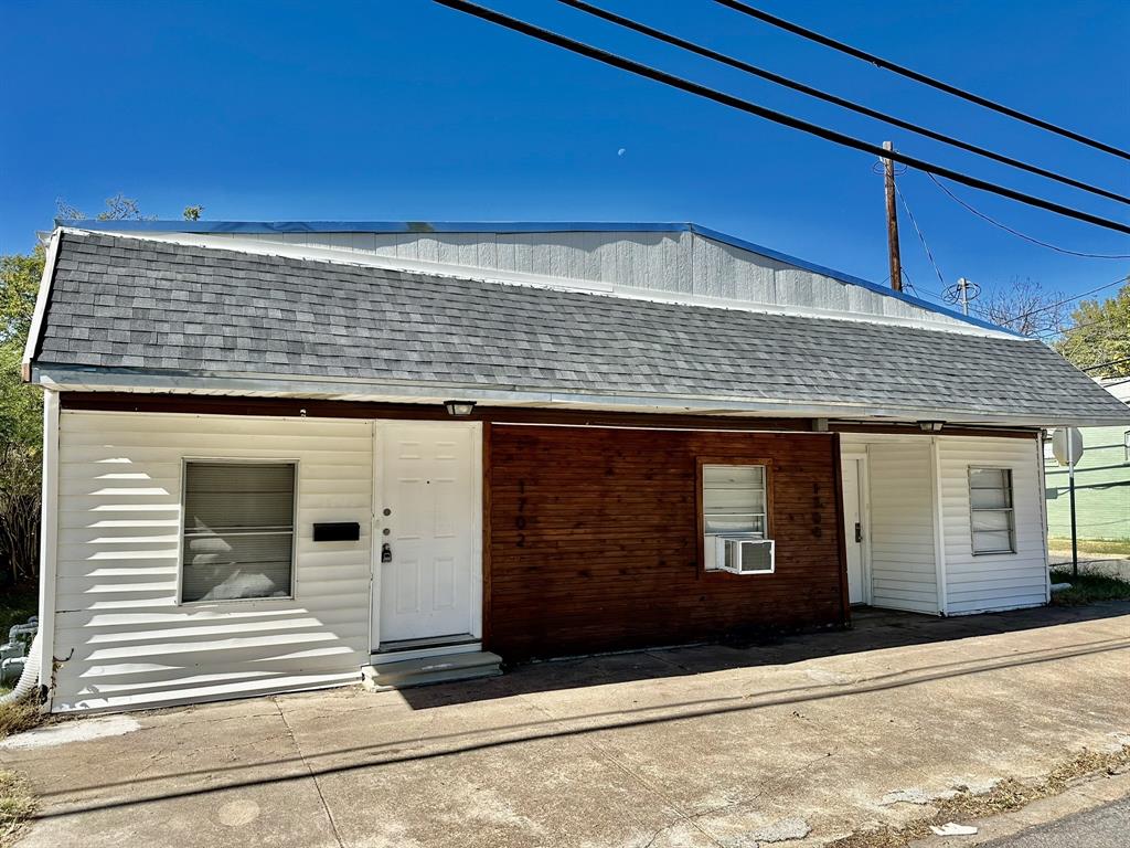 a front view of a house