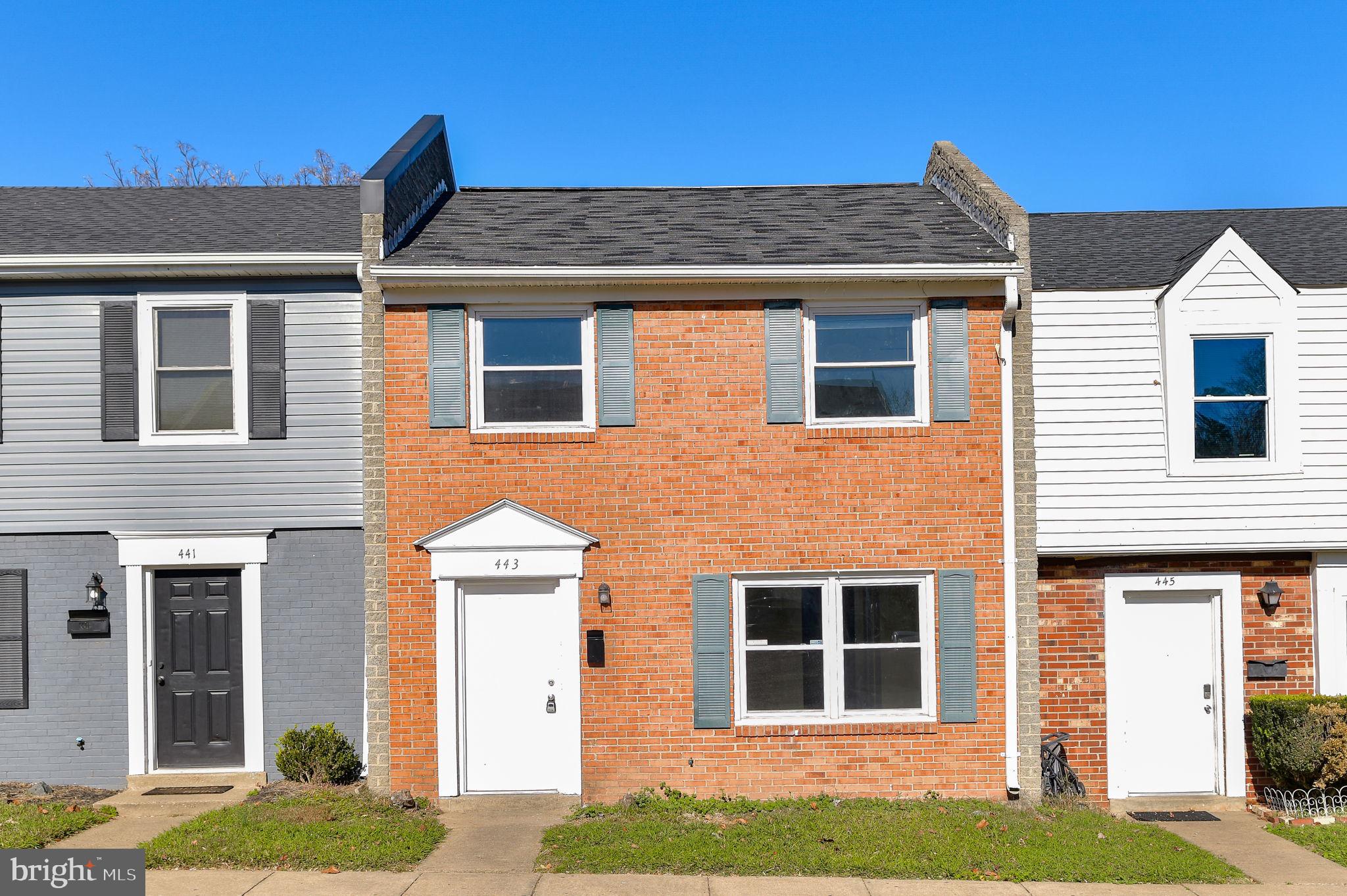 a front view of a house