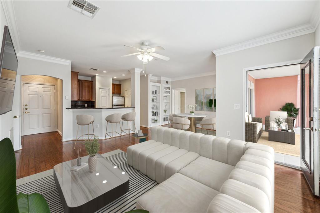 Welcome to this beautiful residence in one of the city’s most prestigious neighborhoods. This sought-after home boasts an open floor plan with a captivating view! Picture is virtually staged.