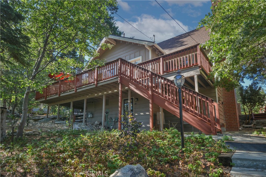 a view of a house with a deck