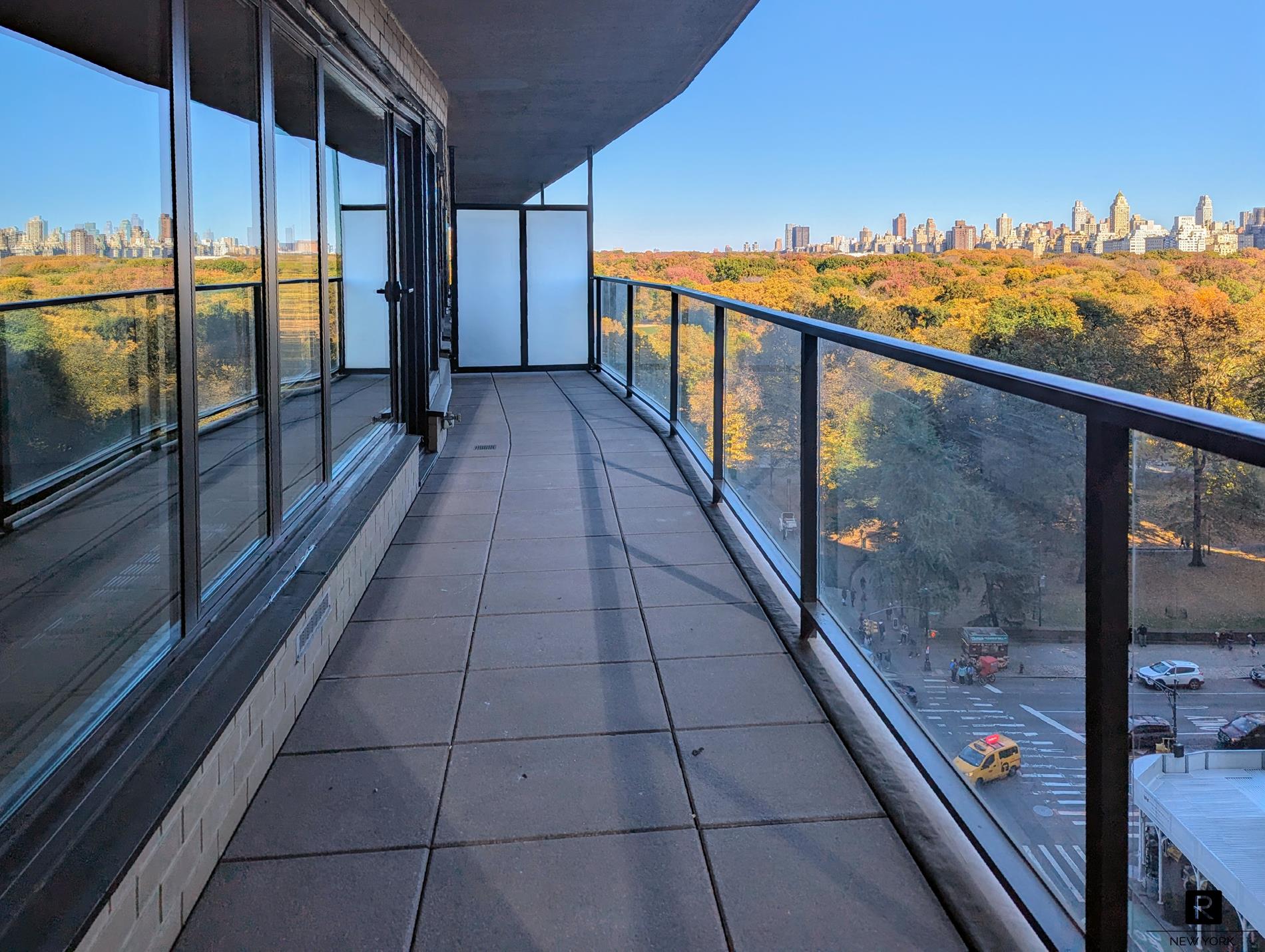 a view of a balcony