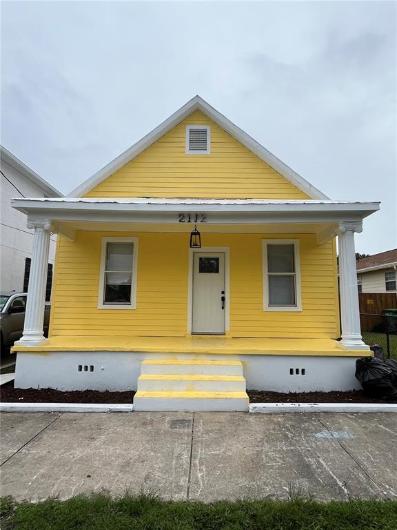 a front view of a house