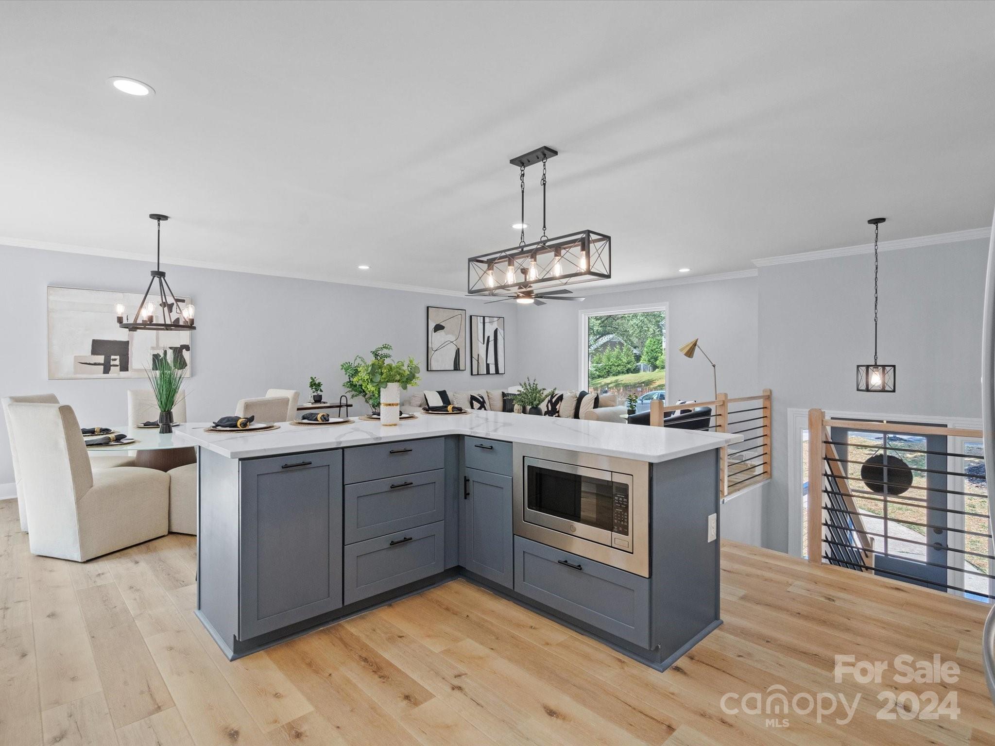 a kitchen with a stove and a sink