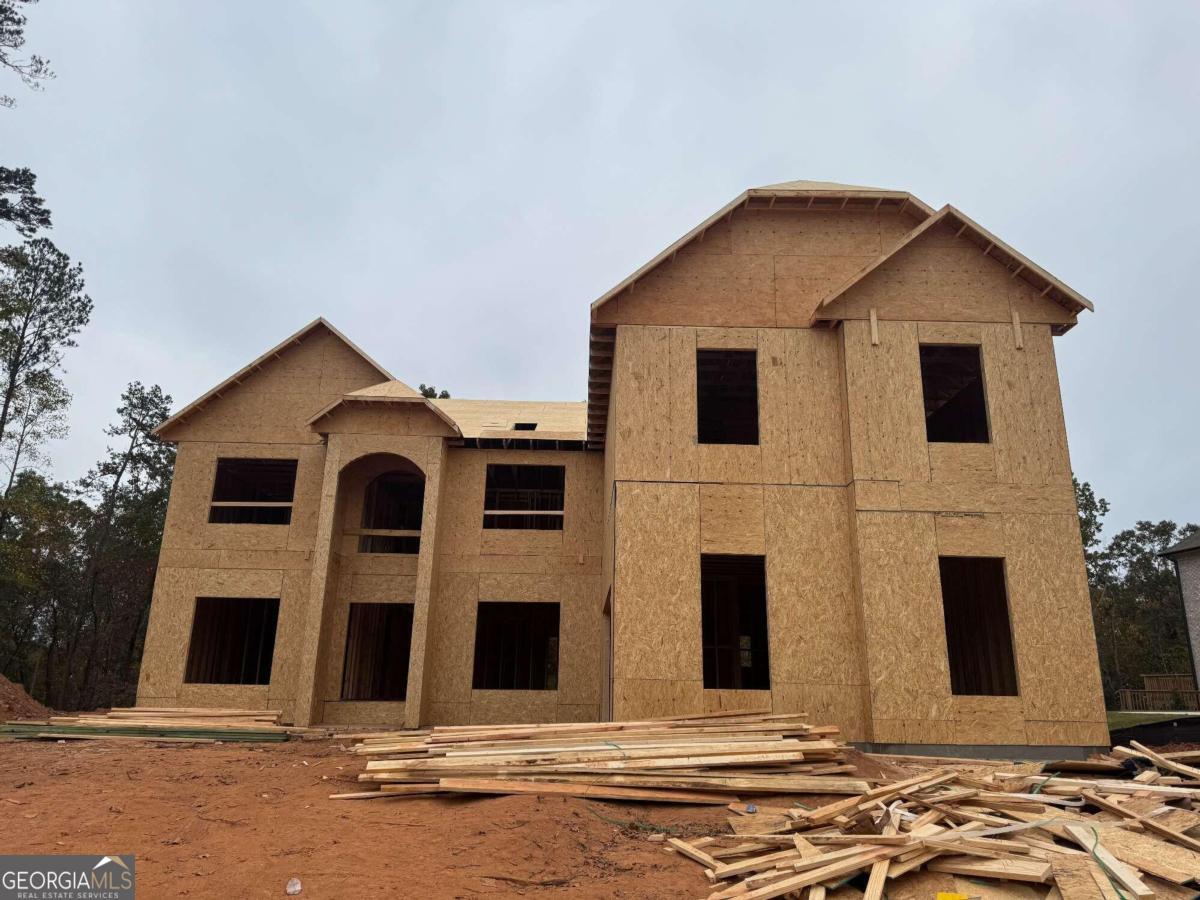 a front view of a house with windows