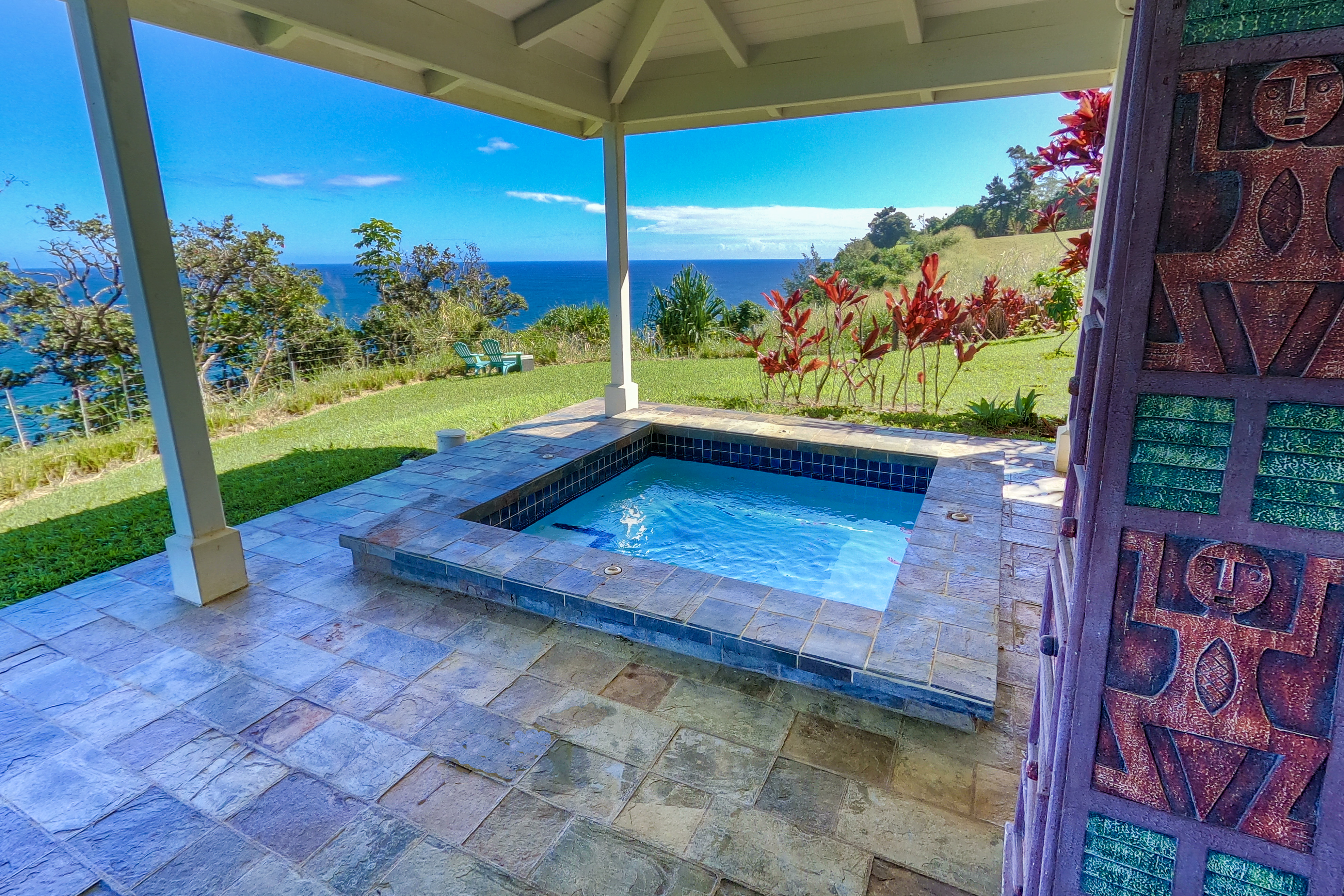 Solar Heated Spa; Relax to Captivating Ocean Views