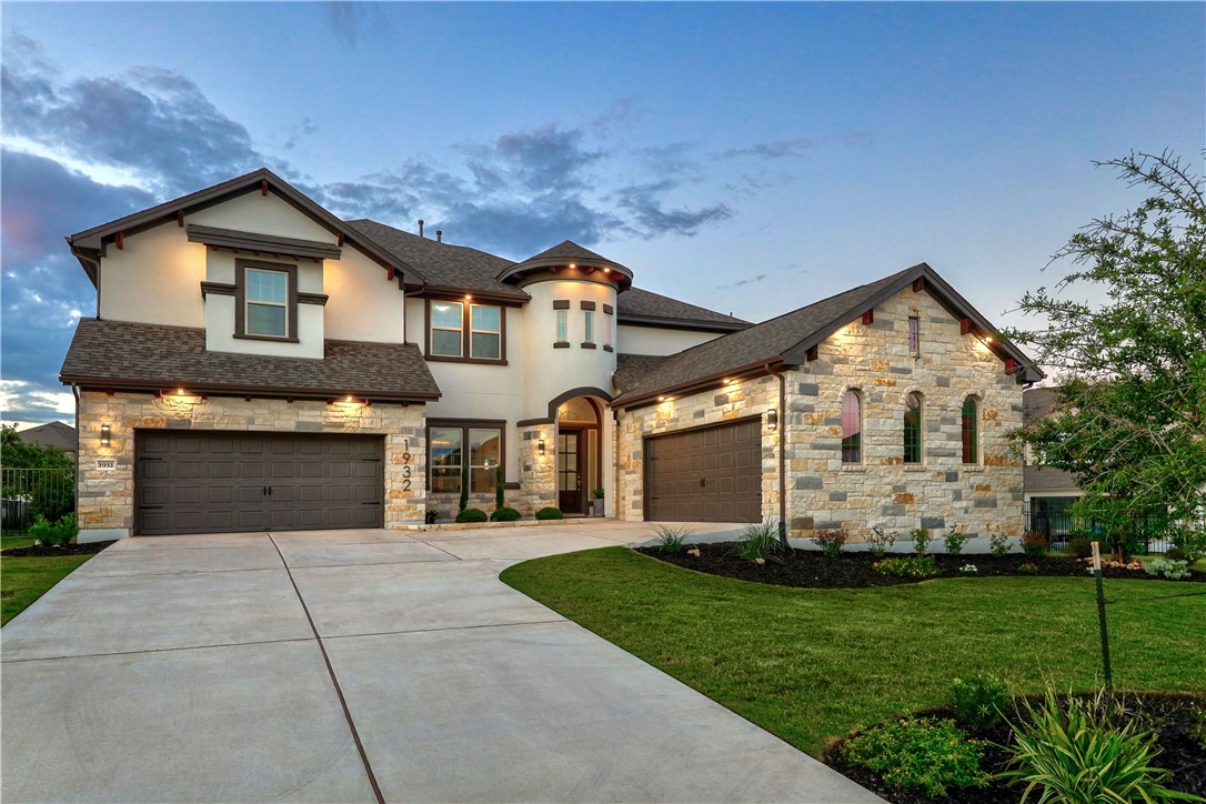 Stunning 2-story home nestled in the hill country of Leander in the popular Travisso neighborhood complete with large amenity center including pool, tennis courts, walking trails, playscape, gym, recreation area and more. This amazing home features 5 bedrooms, 4 bathrooms, 3 living areas, formal dining and media room with lots of upgrades!