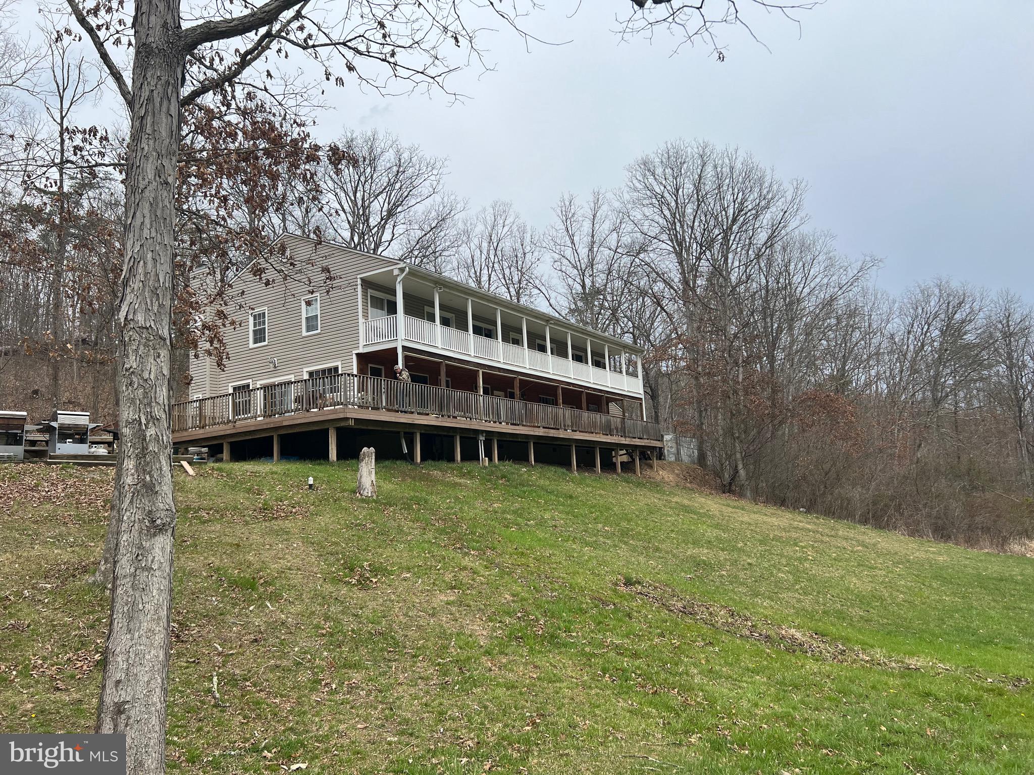 a house with trees in front of it