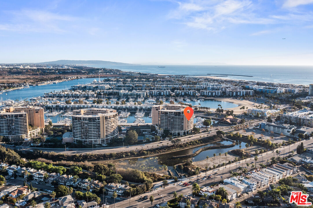 an aerial view of a city