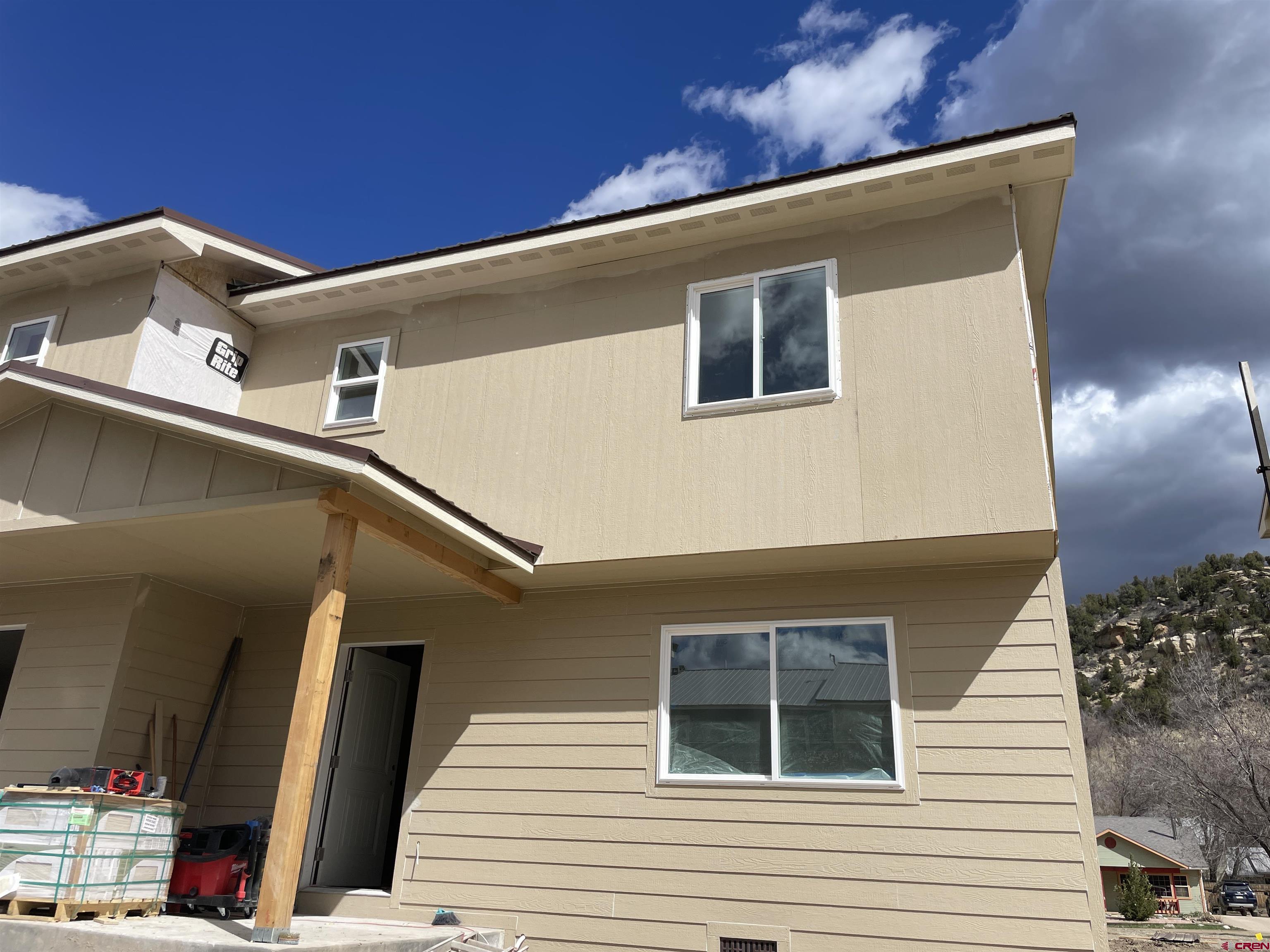 a front view of a house