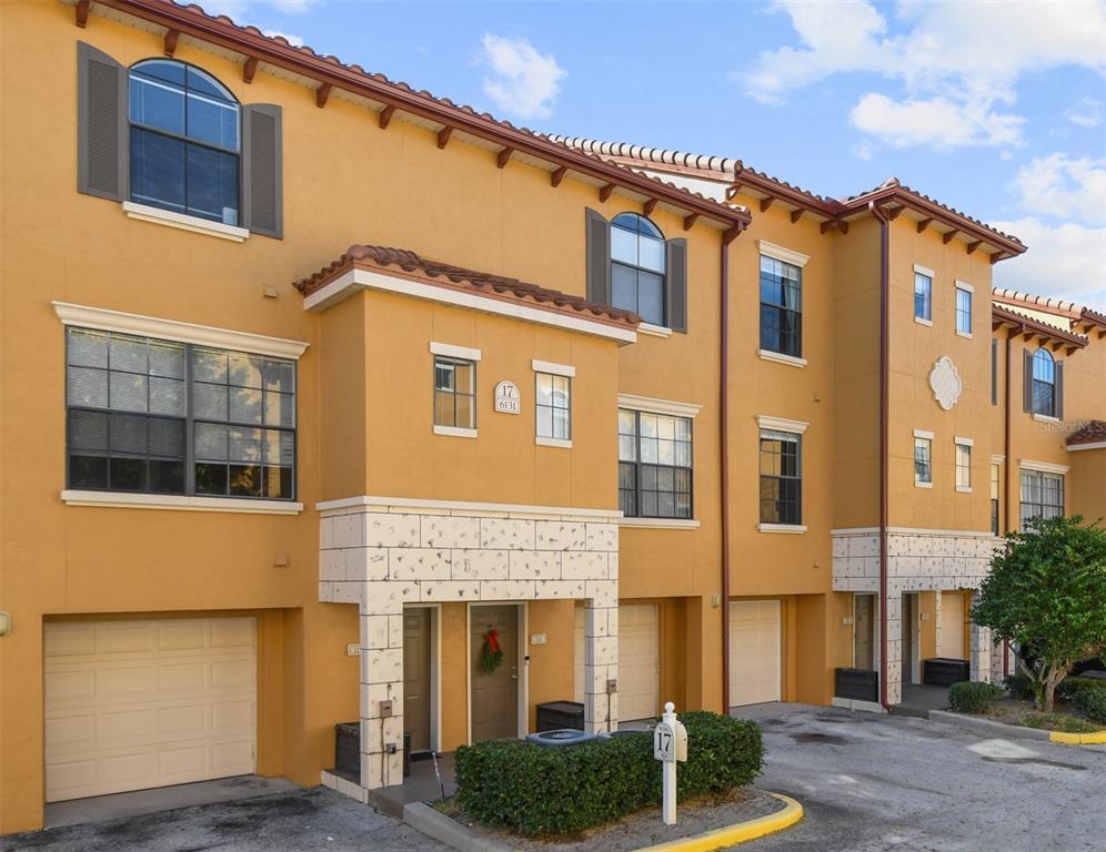 a front view of a residential apartment building