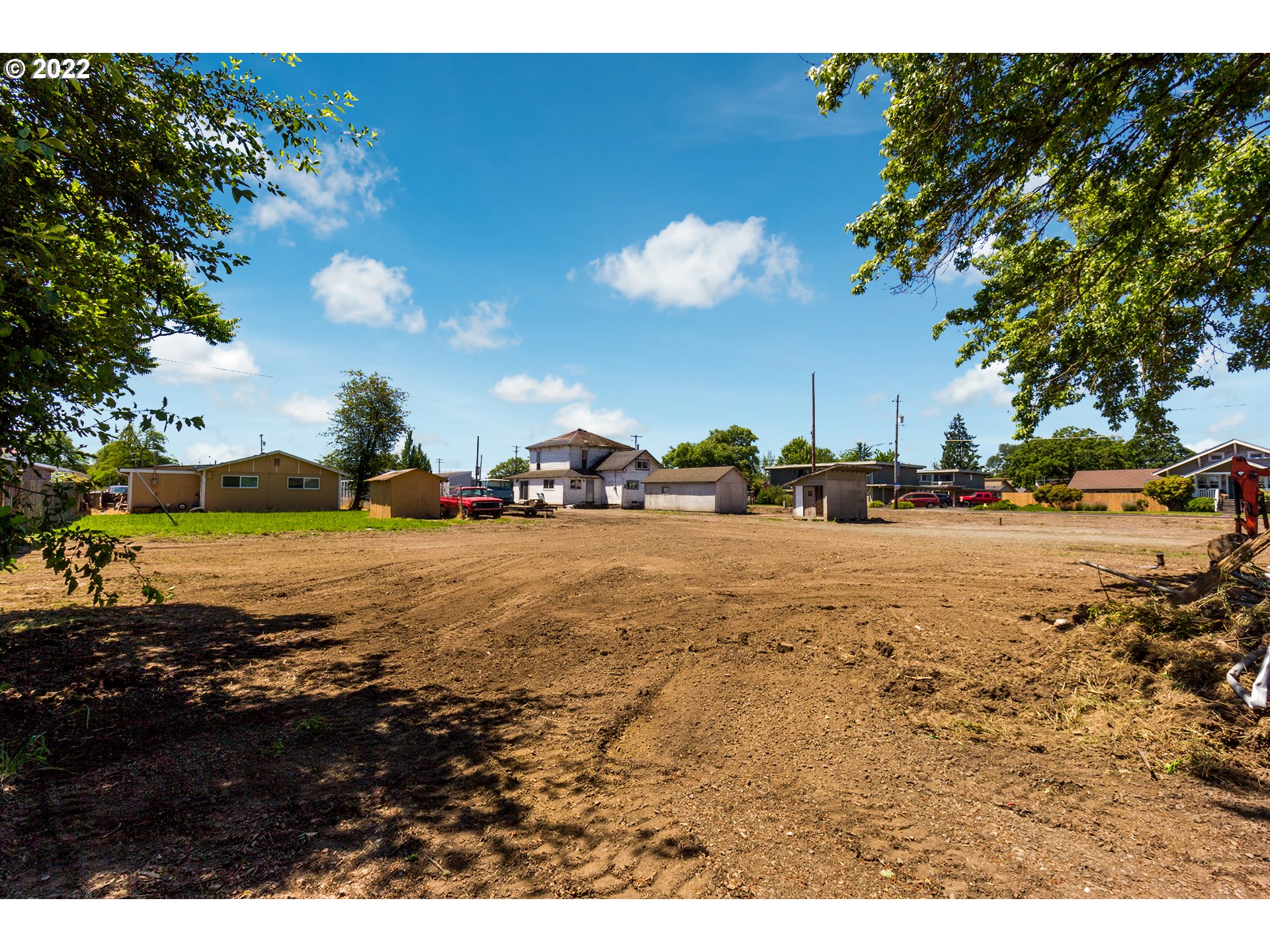 a view of road and yard