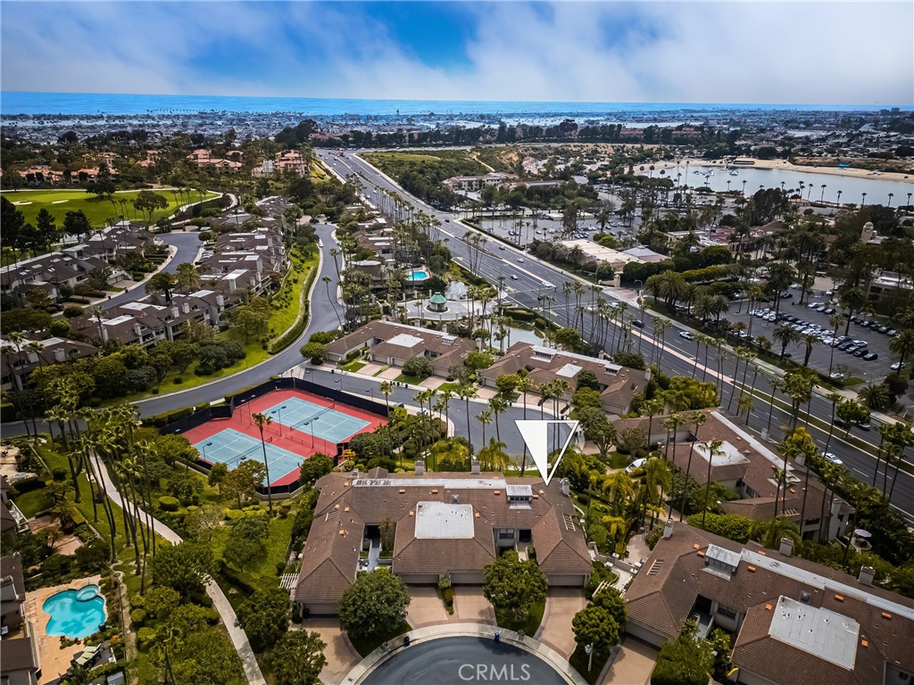 an aerial view of a city