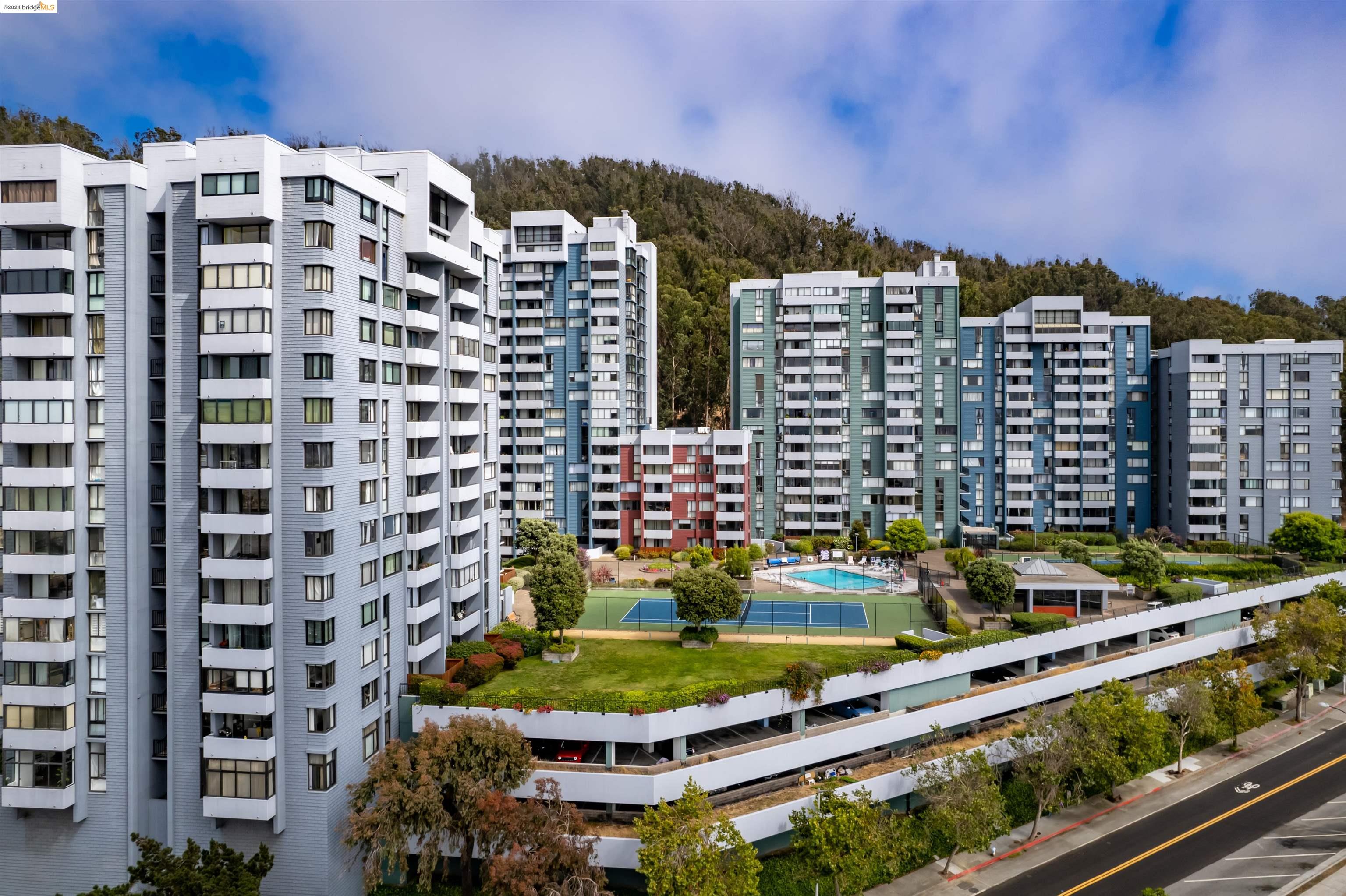 a view of a building with outdoor space