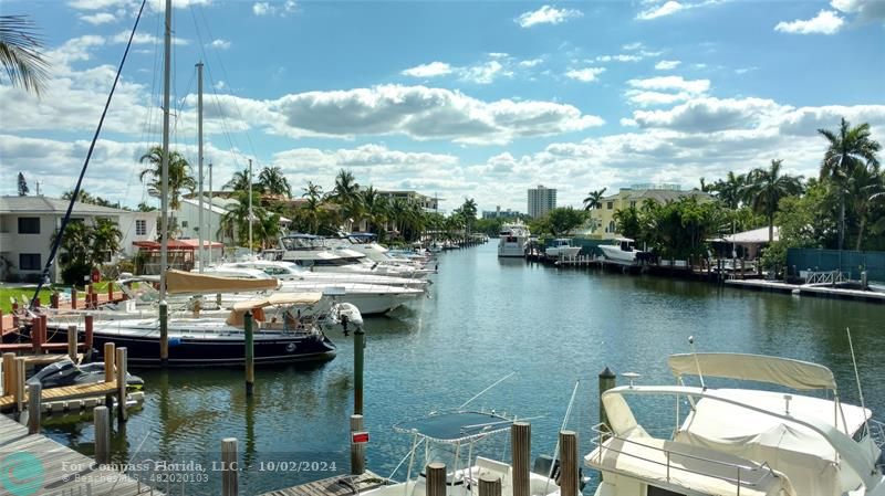 a view of lake and yard