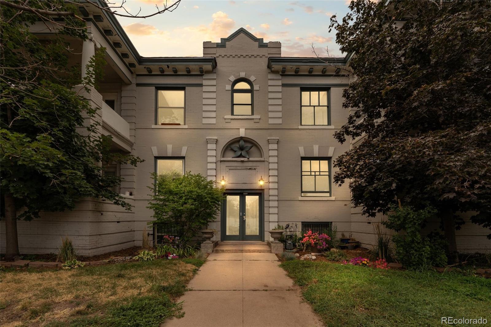 a front view of a house