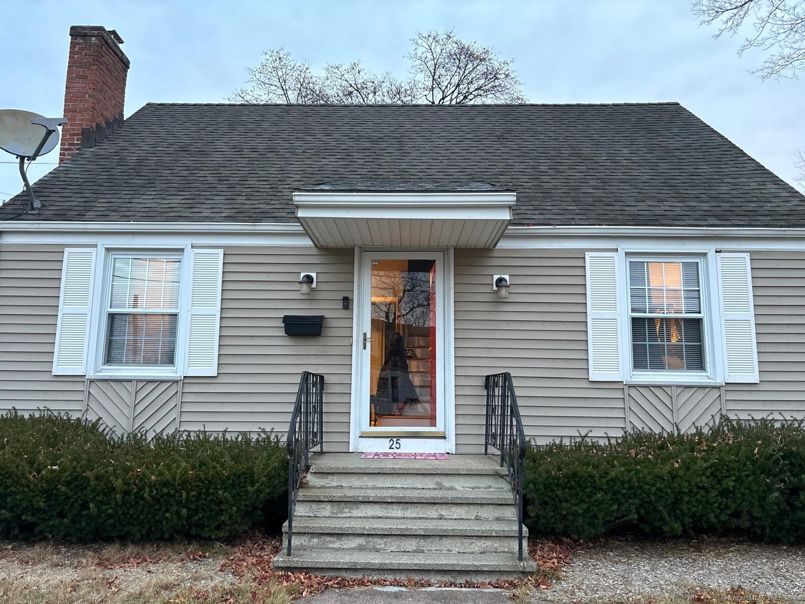 a front view of a house