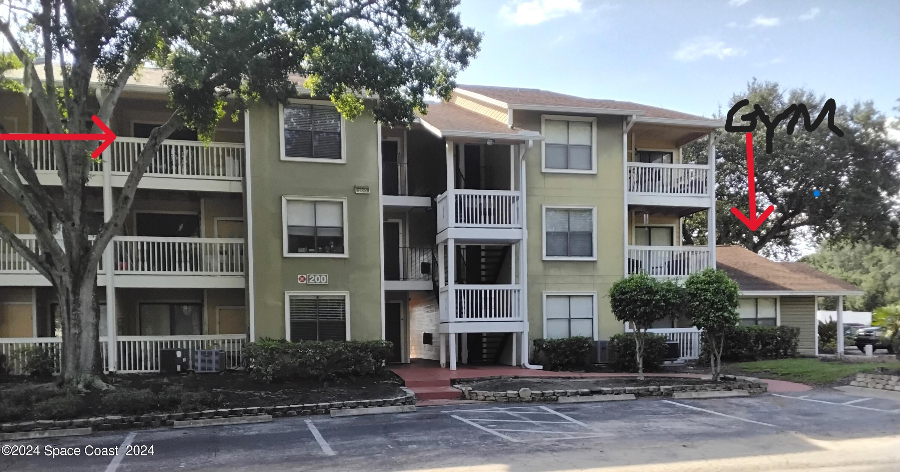 Front exterior condo & gym