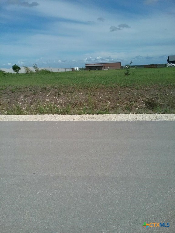 a view of a yard with a house