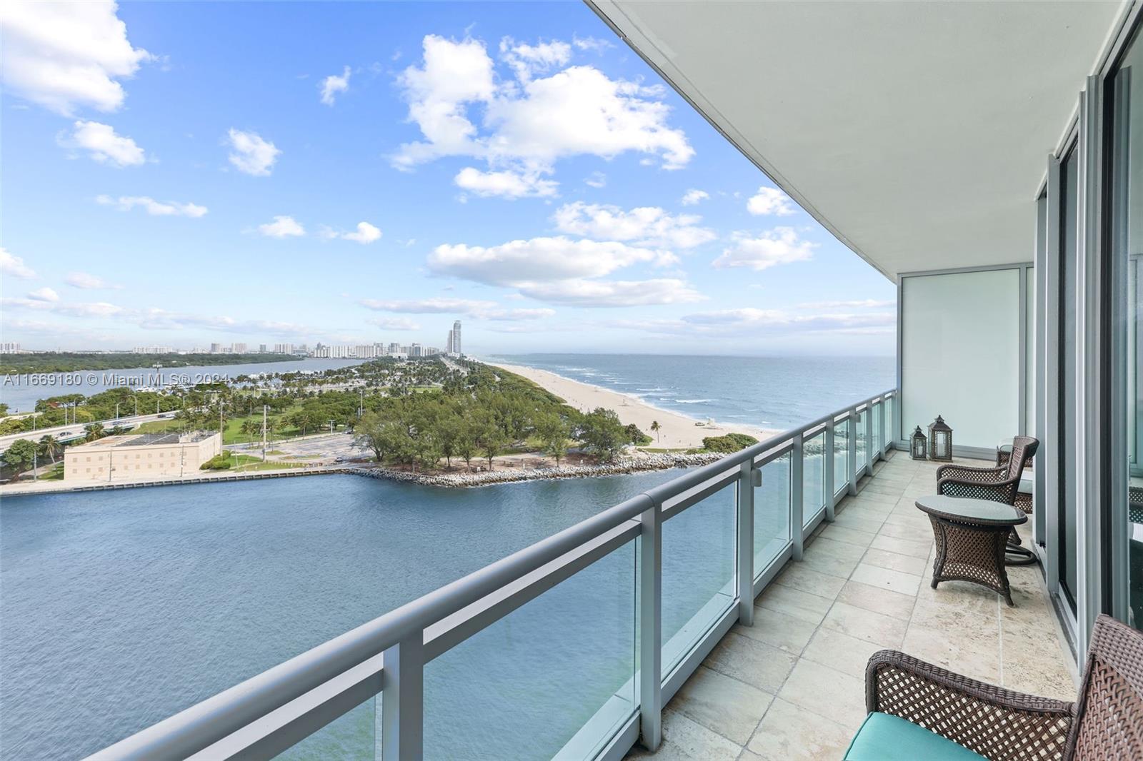 a view of balcony with city view