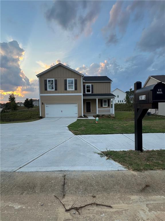 front view of house with a yard