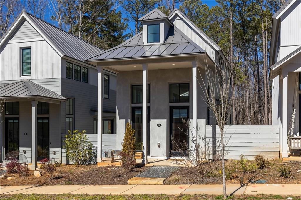 a front view of a house