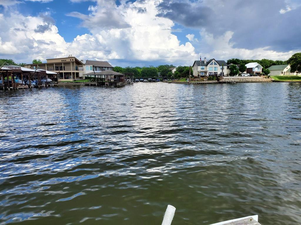 a view of a lake with houses