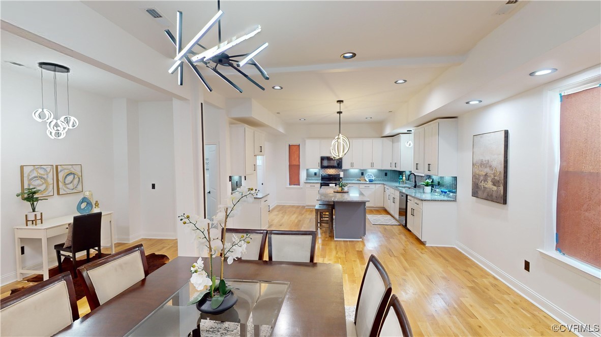 Views of Dining Area and Kitchen