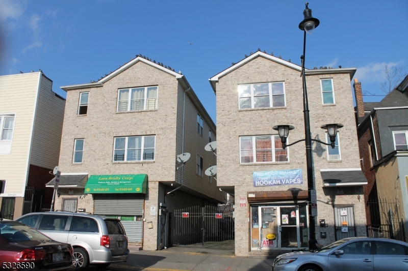 a front view of multiple houses