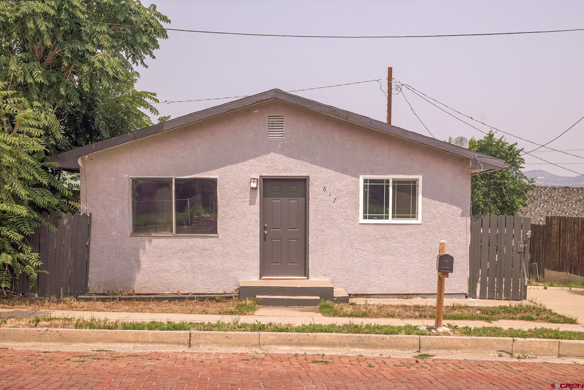 a front view of a house