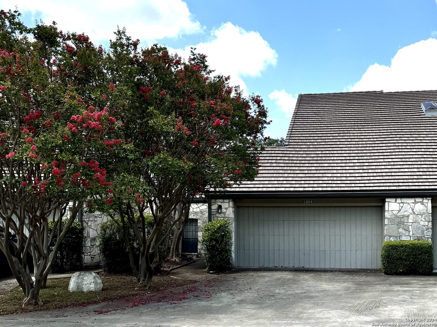 a front view of a house