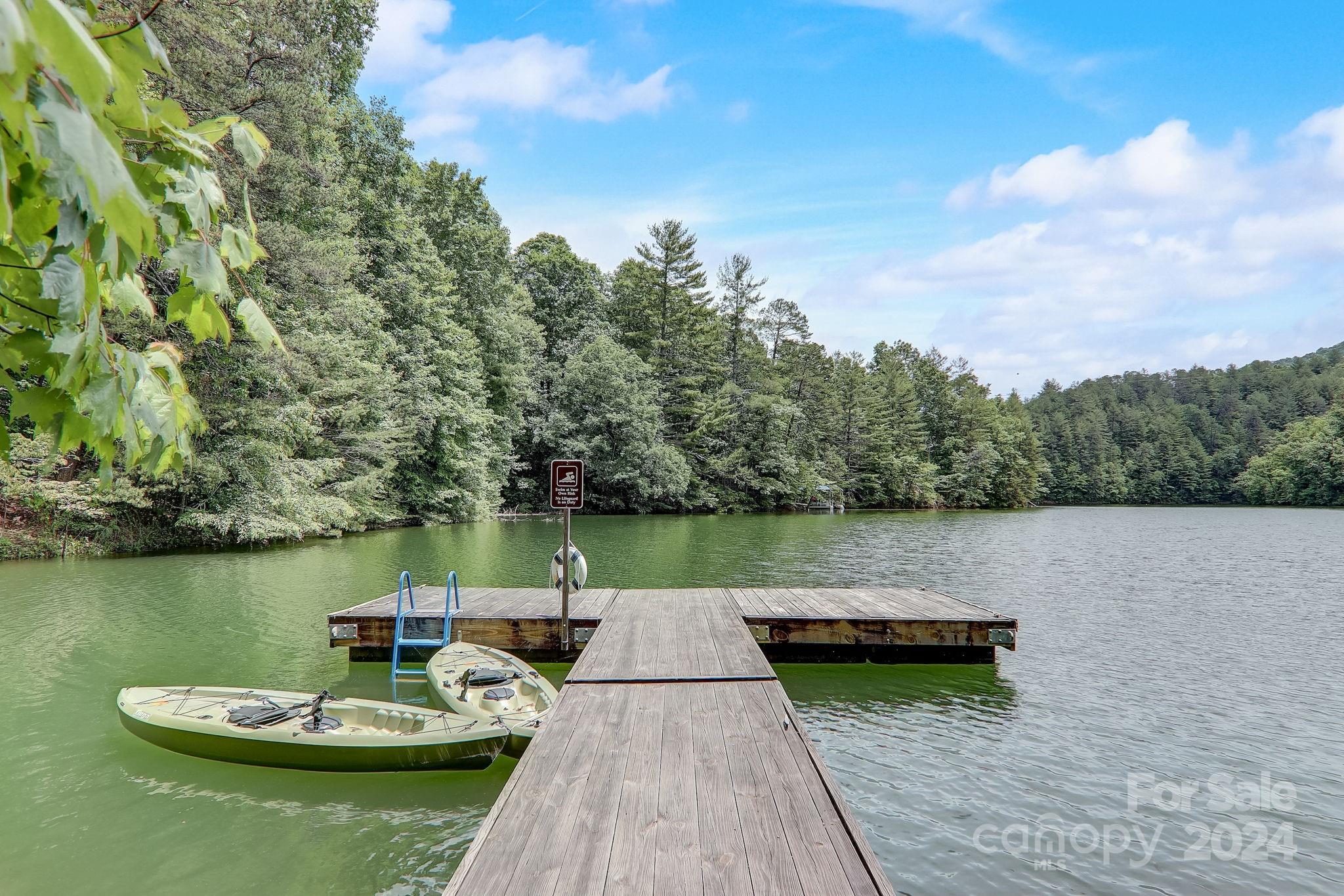 a view of a lake with outdoor space