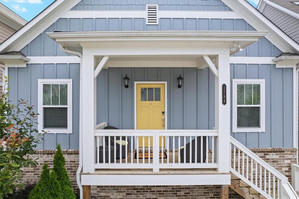 front view of a house with a window