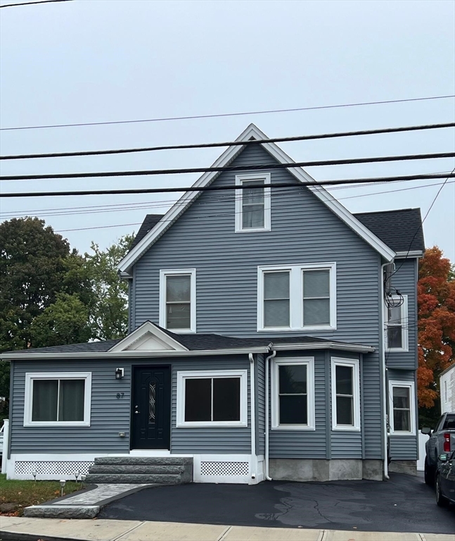 a front view of a house