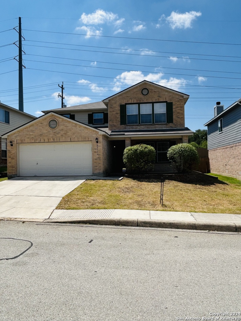 a front view of a house