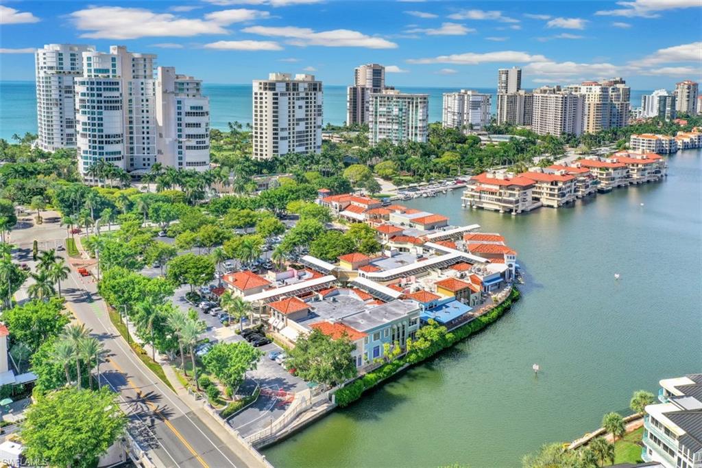 a view of a city with tall buildings