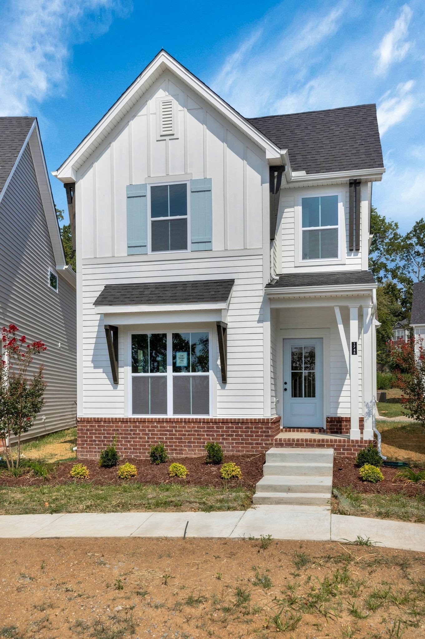 a front view of a house