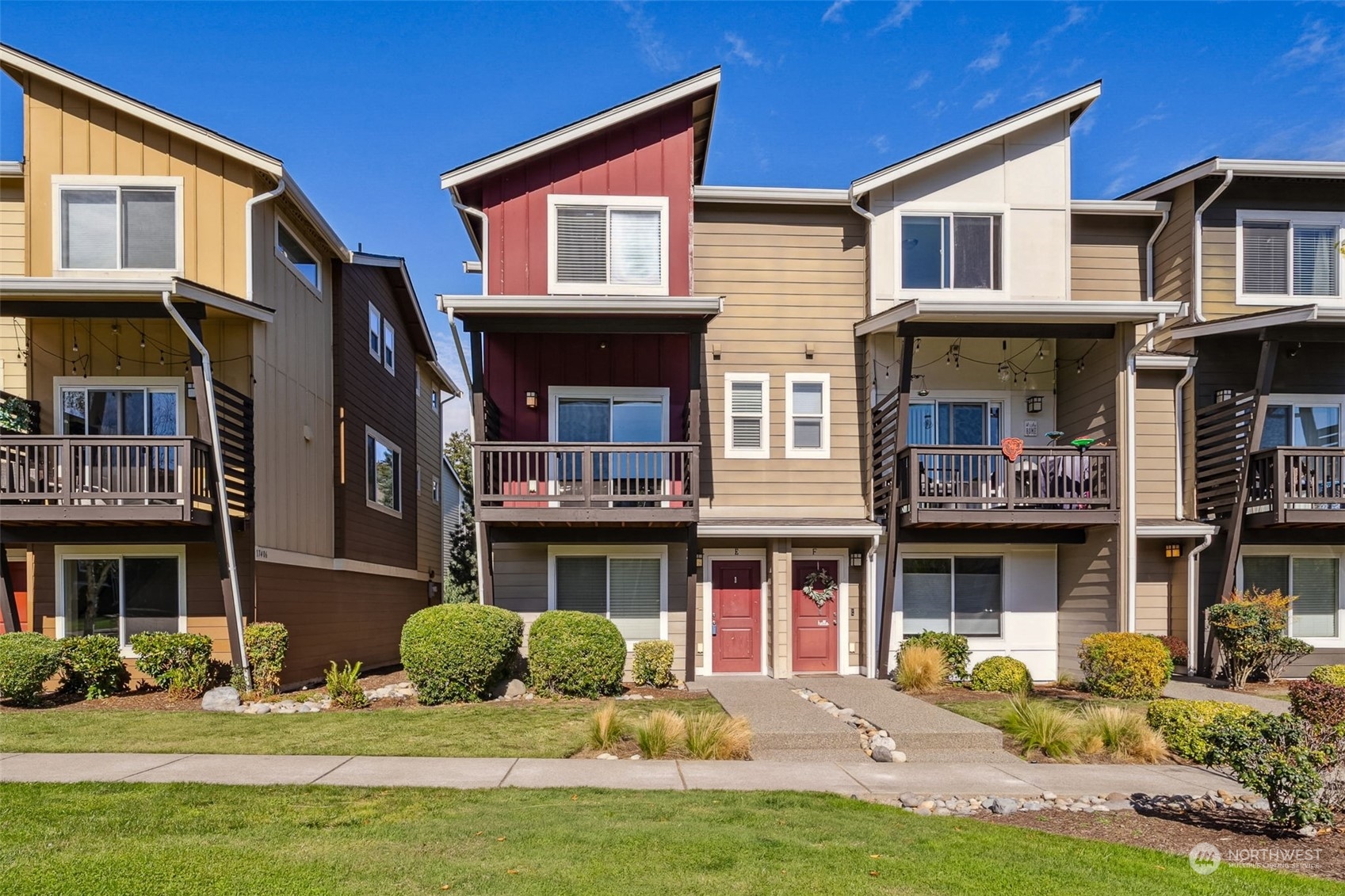 a front view of an apartment