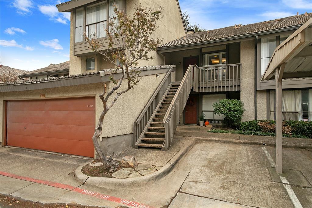 a view of a house with a balcony