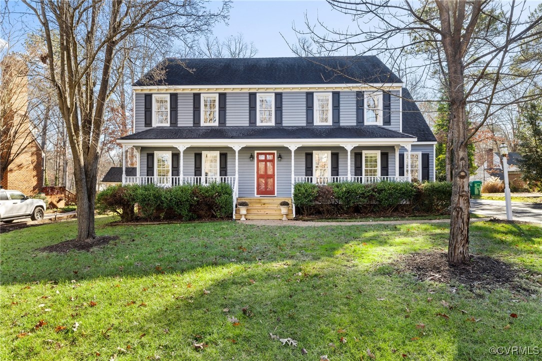 New Vinyl Siding & Shutters, full front porch