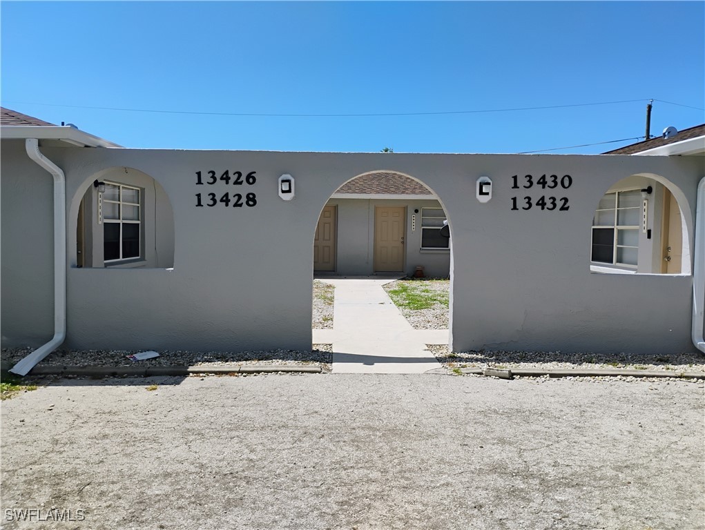 a front view of a house