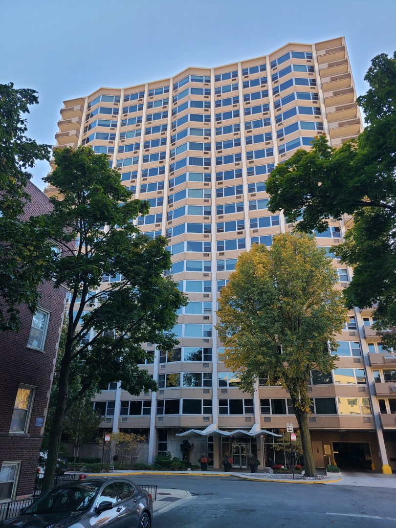 a front view of a building with balcony