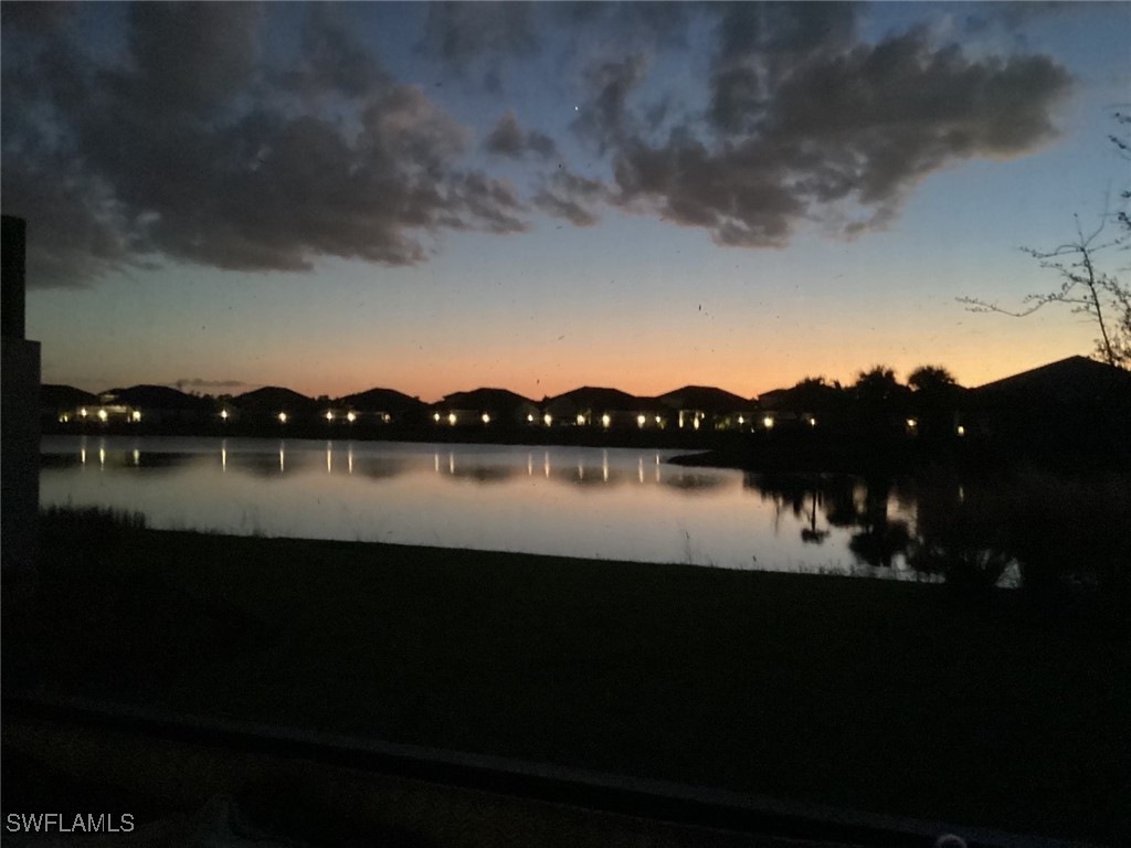 a view of lake from yard