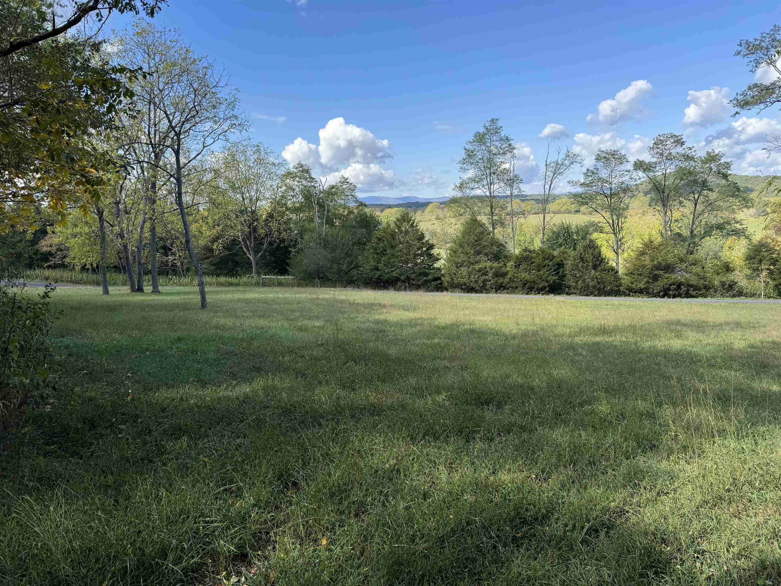 a view of a golf course with a lake